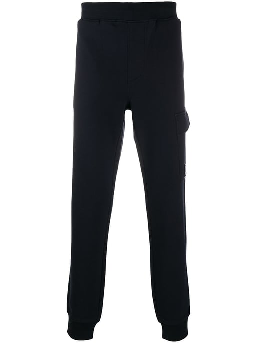 C.P. Company Diagonal Raised Joggers in Total Eclipse Navy