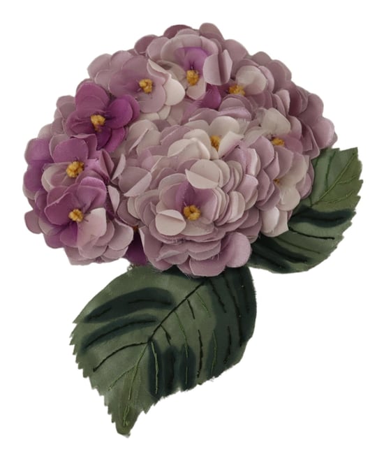 Dolce & Gabbana Paarse Bloemen Gouden Tinten Messing DamesBroche - Image 1