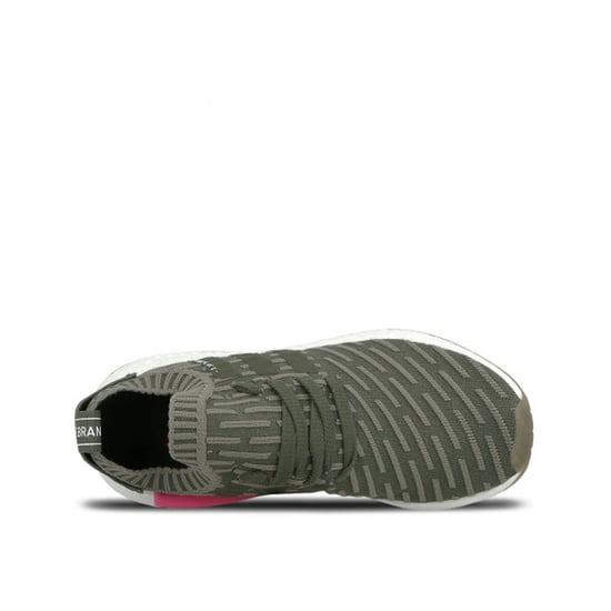Adidas NMD_R2 Primeknit Lace-Up Green Synthetic Womens Running Trainers BY9953