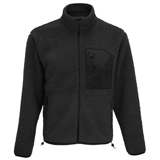 SOLS Unisex Fury Sherpa Fleecejack voor volwassenen (Koolstof/grijs/zwart) - Image 1