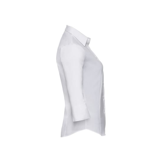 Russell Collection Dames/Dames Easy-Care 3/4 mouw Formeel Overhemd (Wit) - Image 3