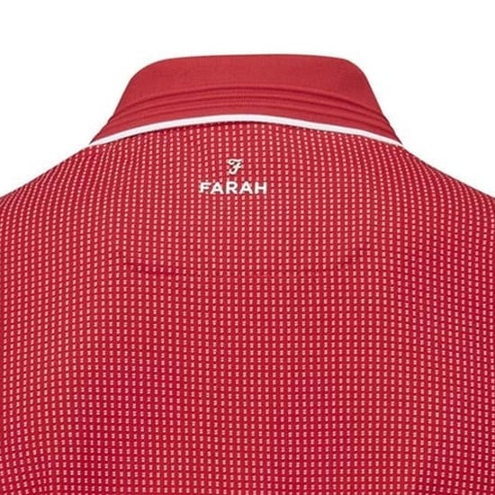 Farah Heren Ferris Poloshirt (Nar Rood/Wit) - Image 4