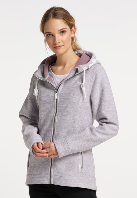 ICEBOUND Yuka serie Gebreide fleece jas Dames licht lavendel melange - Image 3