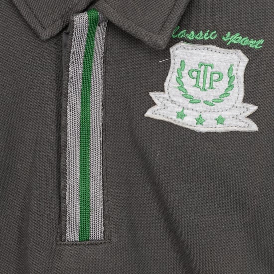 Long-sleeved polo shirt with lapel collar 3735W17