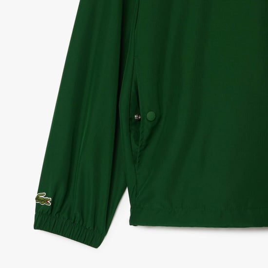 Men's Lacoste Lightweight Showerproof Ripstop Coach Jacket in Green