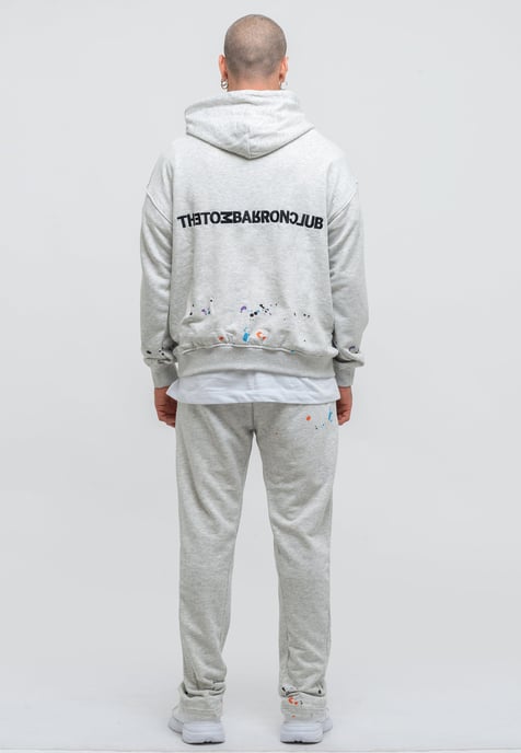 Tom Barron Men's Paint Splatter Casual Tracksuit Oversize