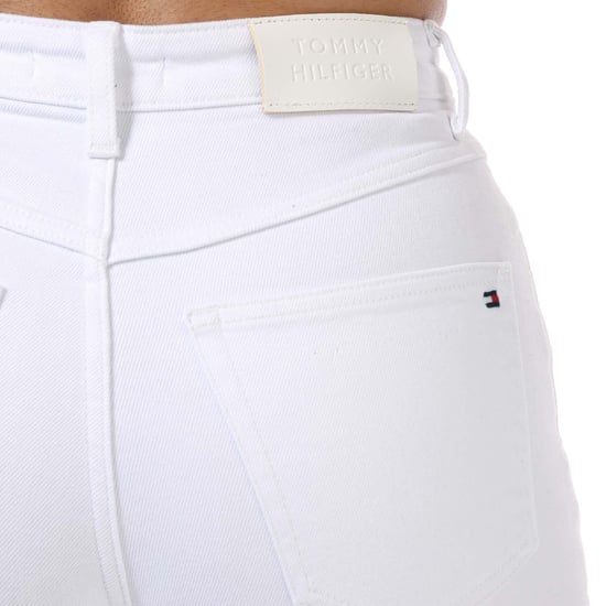 Dames Tommy Hilfiger Classic Straight Jeans in Wit - Image 6