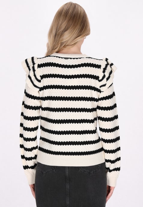 Dreimaster Jumper Dames Zwart-witte strepen - Image 4