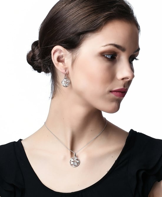 Orphelia 'Oceane' Dames 925 Sterling Zilveren Dangle Oorbellen - Zilver ZO-7090 - Image 5