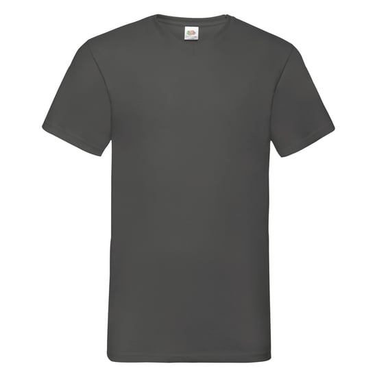 Fruit Of The Loom Heren Valuegewicht V-hals, T-shirt met korte mouwen. (Licht Graphite) - Image 1