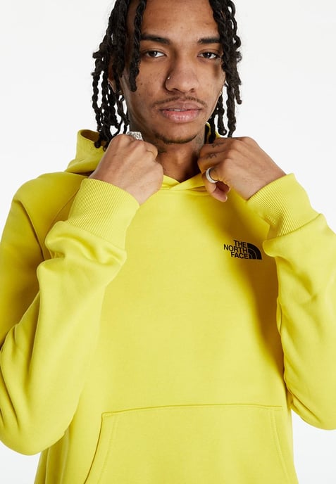 The North Face Heren Reglan Red Box Hoodie in Geel - Image 3