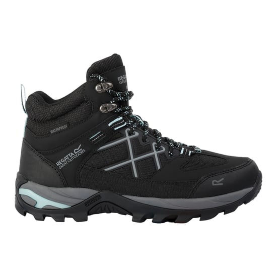 Regatta Womens/Ladies Samaris III Walking Boots (Black/Bleached Aqua)