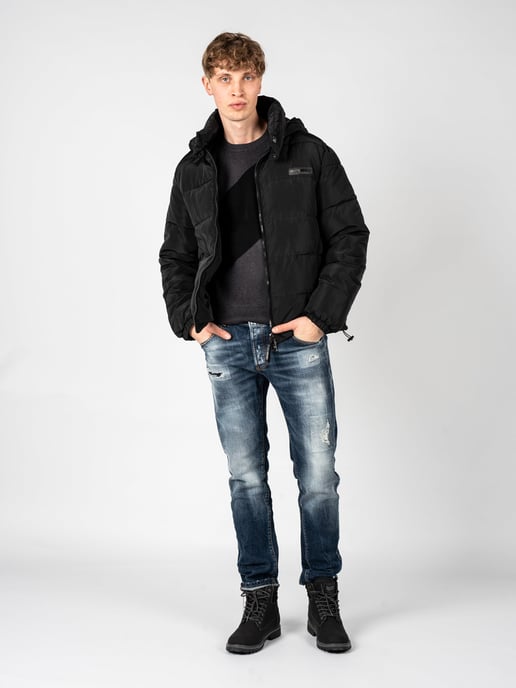 Plein Sport Bold Ruglogo Gevoerde Zwarte Jas - Image 2
