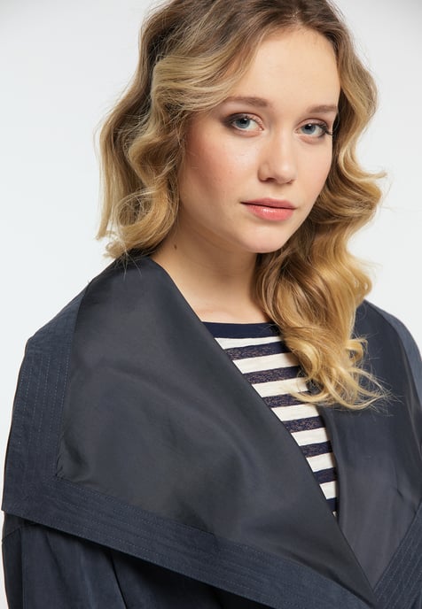 Dreimaster Cupro jas Dames marine - Image 5