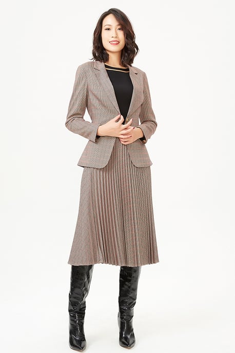 Geplooide rok en contrasterende elastische taille - Image 3