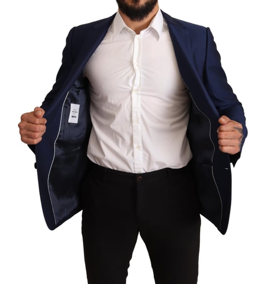 Nieuwe Marineblauwe Slim Fit Jas - Image 5