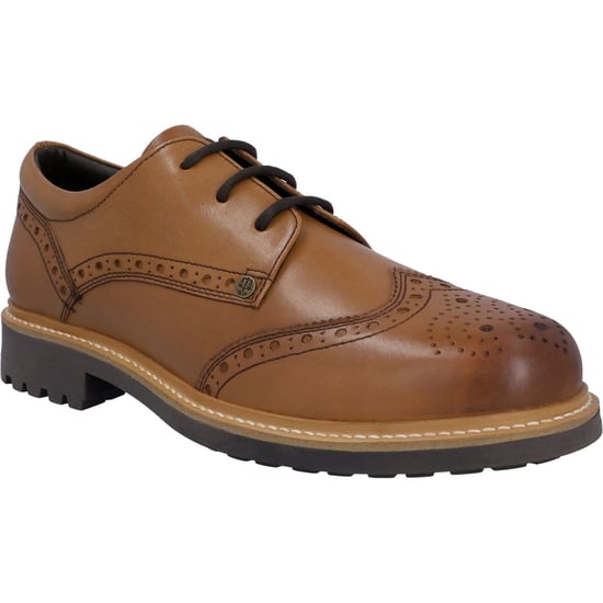Hunter Cawdor Leer Heren Tan Brogues Schoenen - Image 1