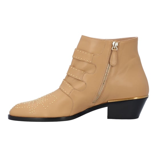 Chloé women susanna short boots in beige leather - Image 2