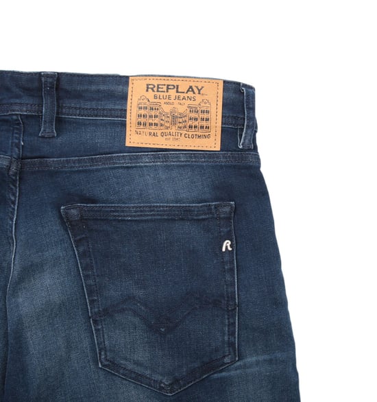 Replay Grover Power Stretch Straight Fit Jeans - Dark Indigo