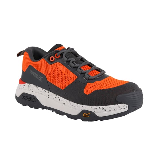 Regatta Mens Crossfort Safety Boots (Flame Orange/Gunmetal Grey)