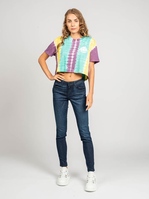 Guess T-Shirt Tie-Dye Woman's Multicolored