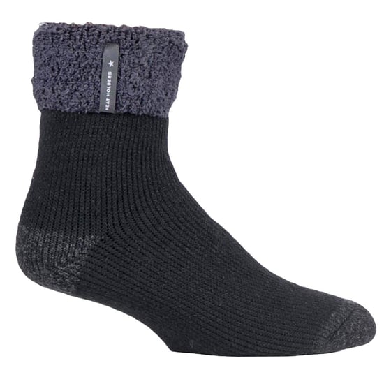 Heat Holders - Luxe fleece gevoerde bedsokken voor heren - Zwart (Olwen) - Image 1