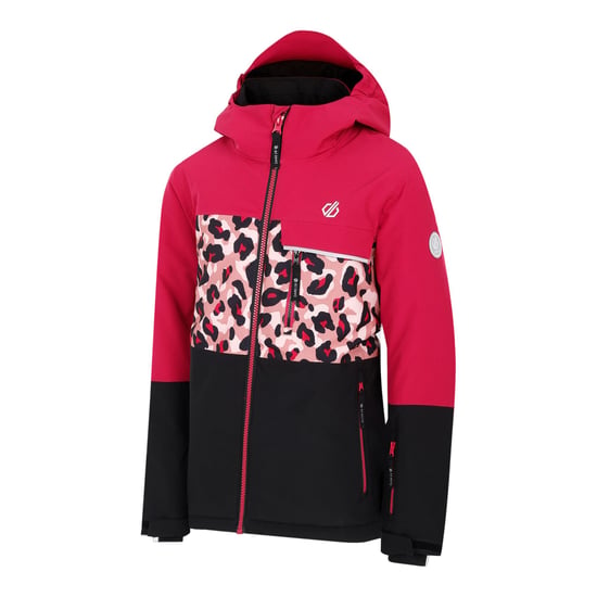 Dare 2B Childrens/Kids Traverse II Cheetah Print Ski Jacket (Berry Pink/Dusty Rose)