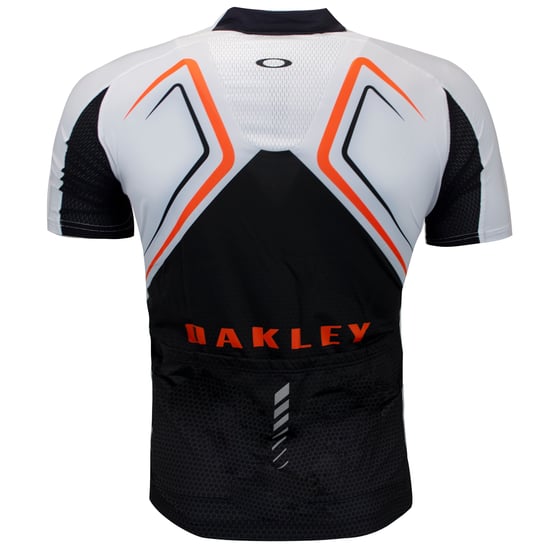 Oakley Jawbreaker Road Jersey Cycling Zip Up T-Shirt White - Mens