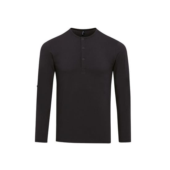 Premier Heren Long John Roll Sleeve T-shirt (Zwart) - Image 1