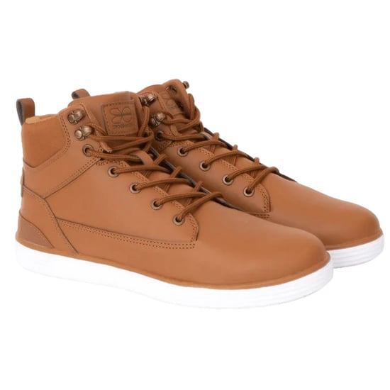 Crosshatch Heren Staiger Leren Trainers (Bruin) - Image 1