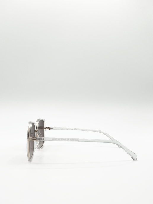 Plastic frame oversized sunglasses