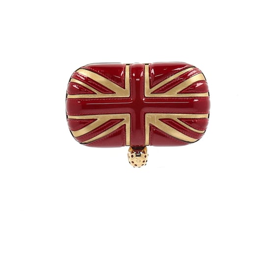 Alexander McQueen Britannia Skull Box Clutch Bag in Red Patent Leather - Image 6