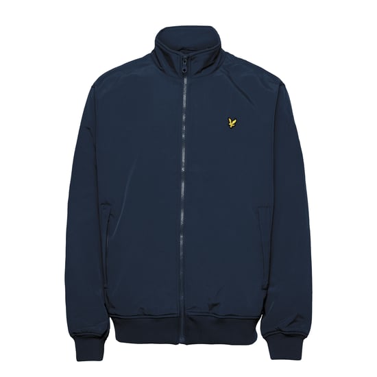 Lyle & Scott fleece gevoerde marine jas met trechterhals - Image 1