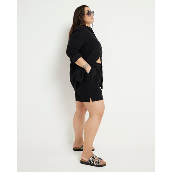 River Island Womens Shorts Plus Black Textured