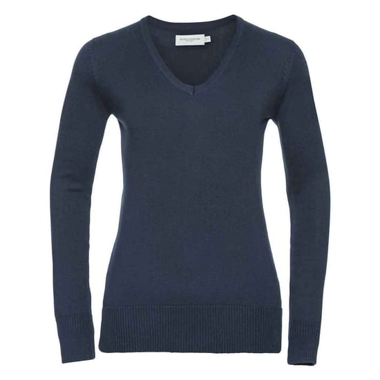 Russell Collection Dames/Dames Marl V Hals Sweatshirt (Franse marine) - Image 1