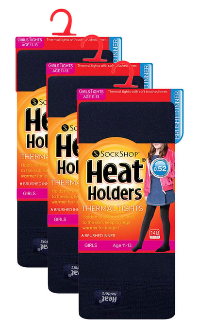 Heat Holders - 3 paar thermo winterleggings voor meisjes - Marine - Image 2