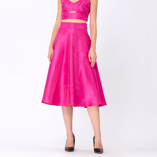 Wijd uitlopende taffeta rok - Image 1