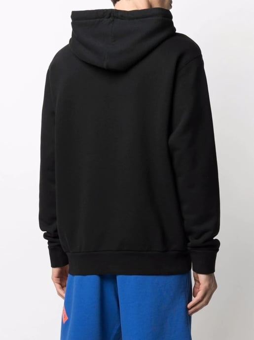 Palm Angels New York Blauwe Spuitlogo-print Hoodie Zwart - Image 3