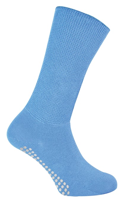Dr.Socks - Extra brede oedeemsokken met grips - Blauw - Image 2