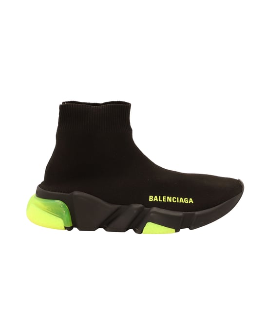 Balenciaga Speed Clear Sole Sneakers in Zwart Polyamide - Image 1