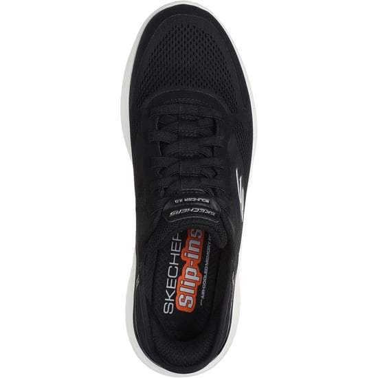 Skechers Bounder 2.0 Emerged Textiel Heren Zwart/Wit Trainers - Image 3
