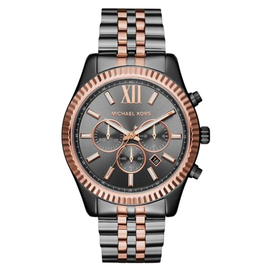 Michael Kors Herenhorloge Kwarts Zwart & Roségoud - Image 1