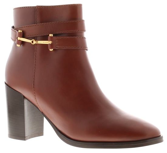 Ted Baker Dameslaarzen Anisea Leer Blokhak Tan - Image 1