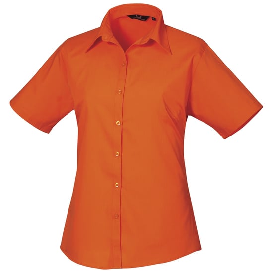 Premier Popeline blouse met korte mouwen / Gewoon werkoverhemd (Oranje) - Image 1