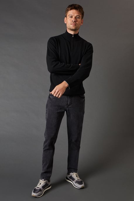 Washed Black Stretch Slim Fit Jeans