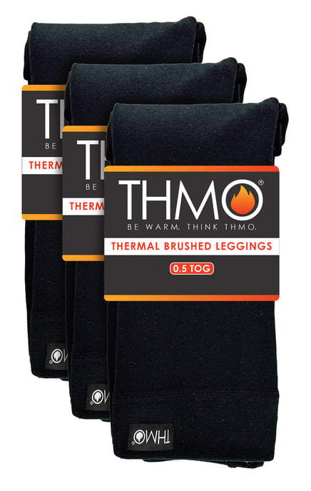 THMO - 3 Paar Dames Thermoleggings Winter | Warme Voetloze Panty's voor Vrouwen - Zwart - Image 2