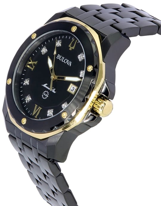 Bulova Marine Star Heren Zwarte Horloge 98D176 - Image 3