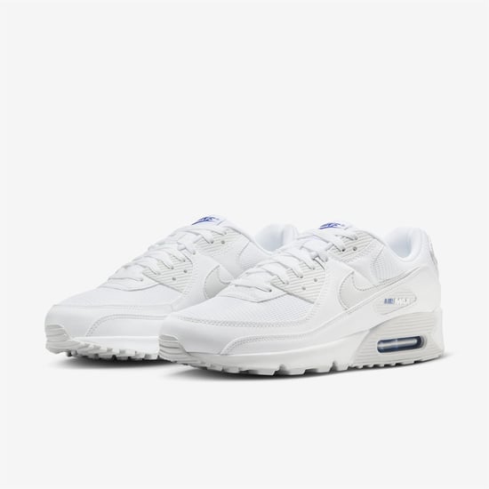 Nike Air Max 90 Heren in Wit/Photon Dust/Game Royal - Image 3
