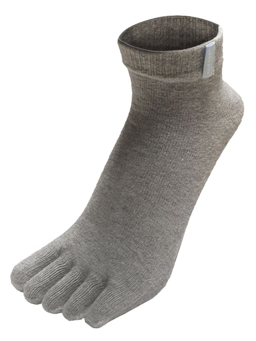 TOETOE - Essential Vochtregulerende Katoenen Enkeltenen Sokken voor Mannen en Dames - Grijs - Image 1