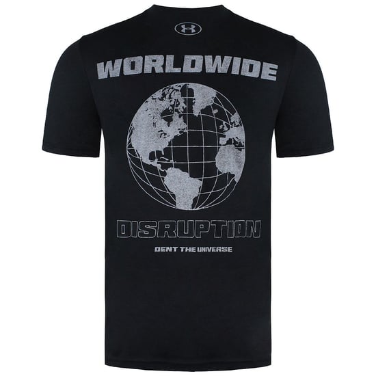 Under Armour x Project Rock Fire Zwart Crew Neck Heren T-shirt 1361732 001 - Image 2